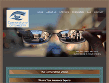 Tablet Screenshot of cornerstoneoptometryinc.com